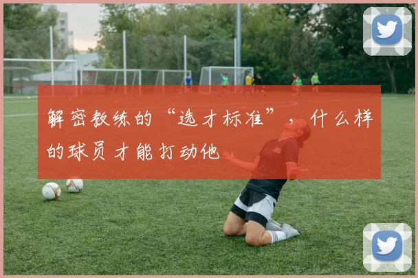 解密教练的“选才标准”，什么样的球员才能打动他